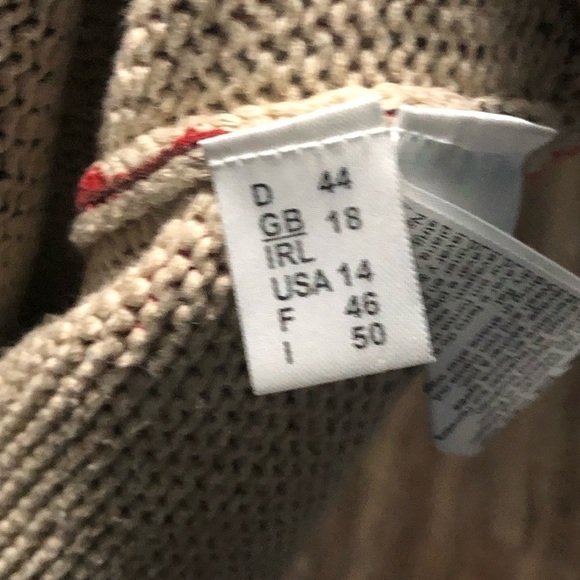 Luisa Cerano Sweater Women's 14 Cardigan Abstract V Neck Button Front Sequence - Picture 4 of 7